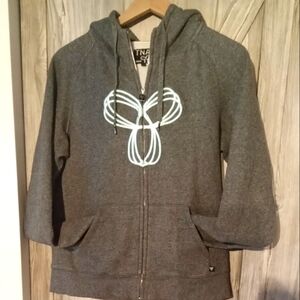 TNA Charcoal Zip Up Hoodie Jacket L/XL